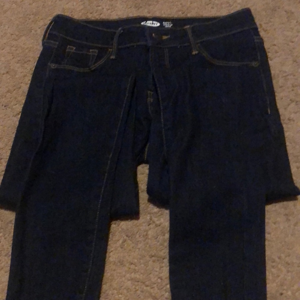 Dark blue jeans